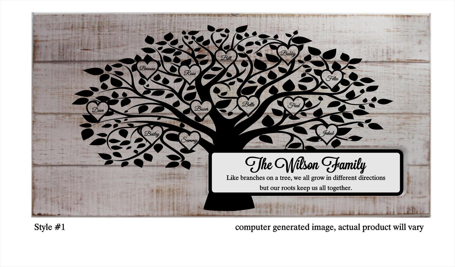 Family Plaque Custom Engraved