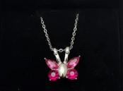 Necklace Urn - Pink Butterfly