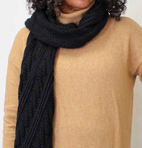 Black Knit Scarf