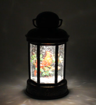Cardinal Glitter Lantern