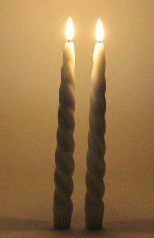 White LED Spiral Candles