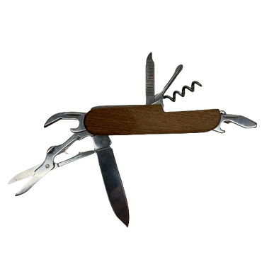 Knife with Multi Tool in Rosewood Case