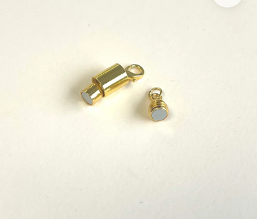 Magnet with screw clasp