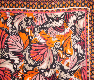 Scarf with Monarch Print