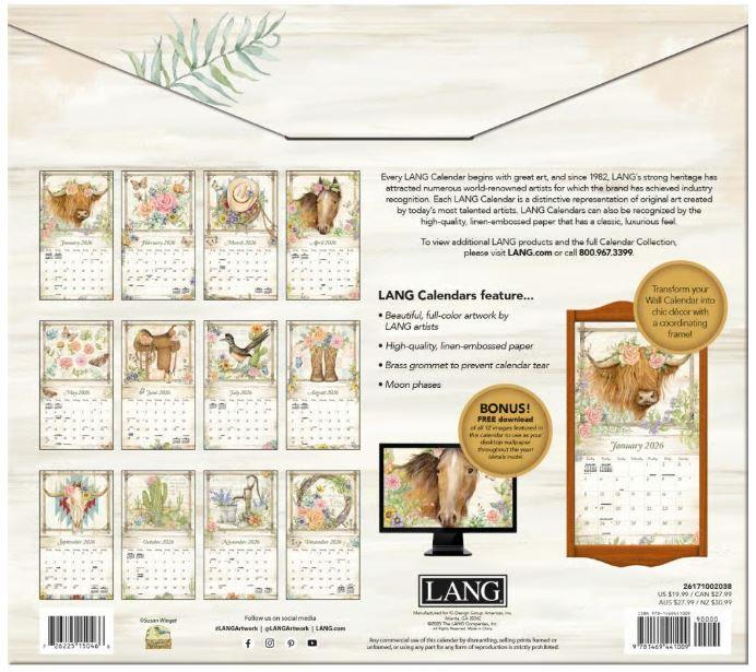 Lang Calender 2026 "Rosewood Ranch"