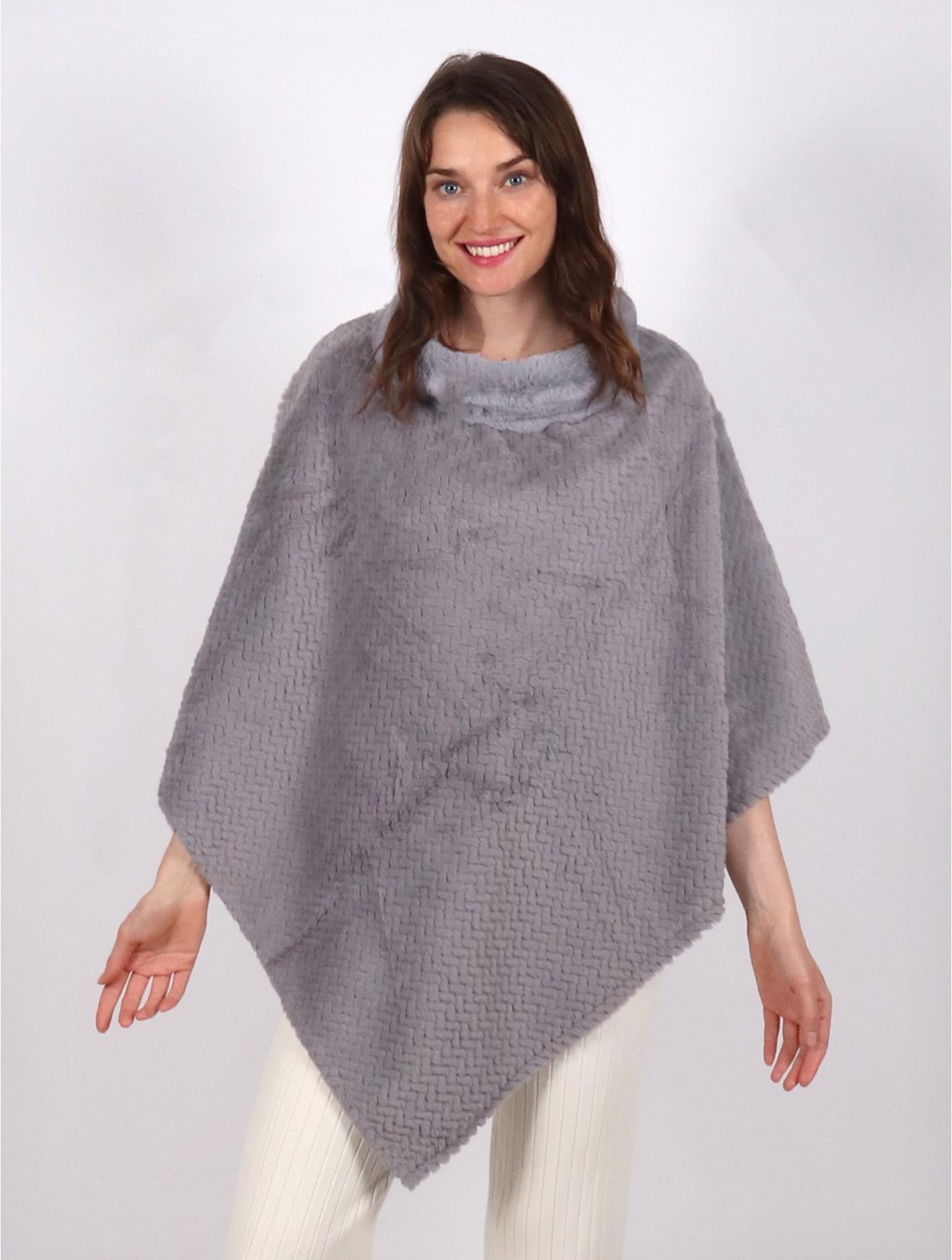 Faux Fur Grey Cape