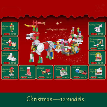 Christmas Building Blocks Egg – Santa, Tree & More