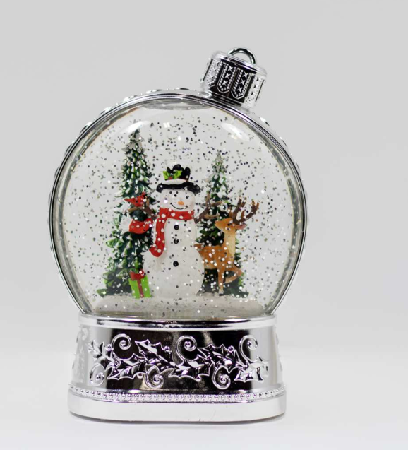 Snowman & Forest Friends Glitter Lantern
