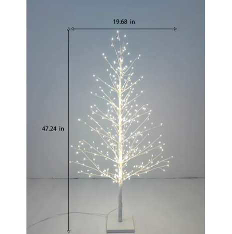 47in White Birch Tree with 349 LED Lights Indoor Use Only