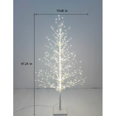 47in White Birch Tree with 349 LED Lights Indoor Use Only
