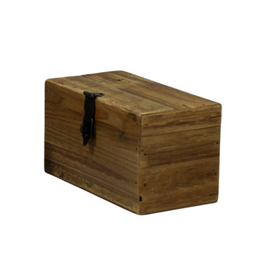 Wood Keepsake Box with Metal Latch
