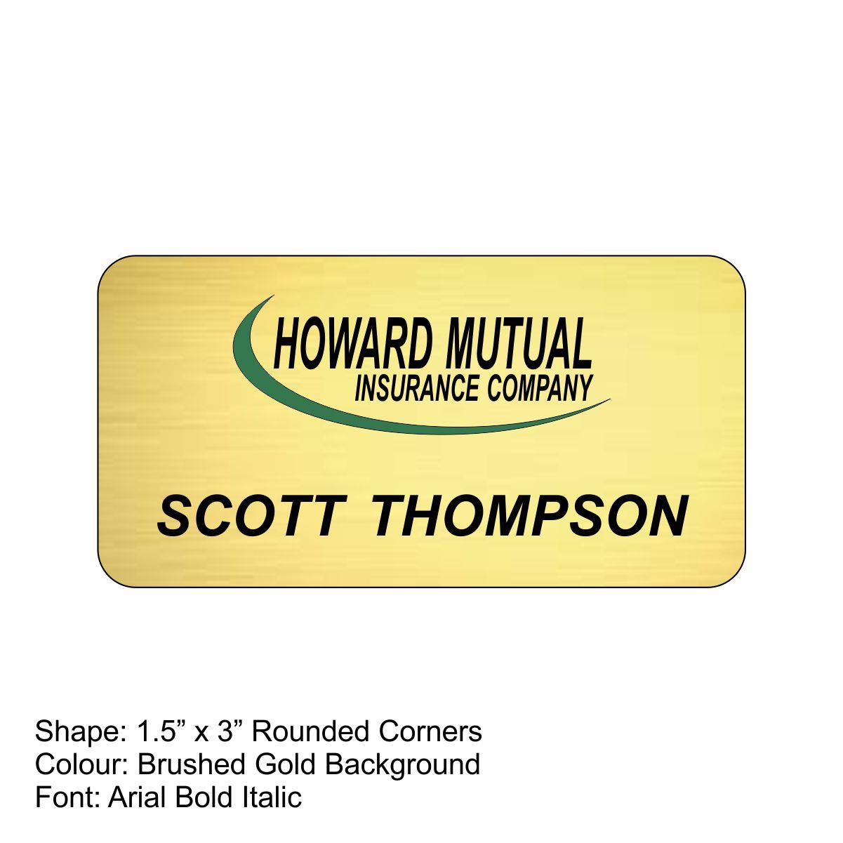 Nametag - Metal Full Colour
