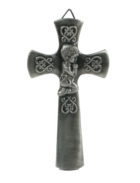 "Praying Boy" Wall Hanging Cross