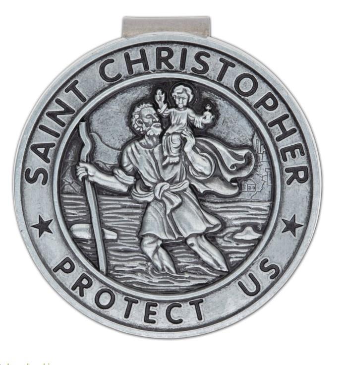 St. Christopher Auto Visor Clip – “Protect Us”