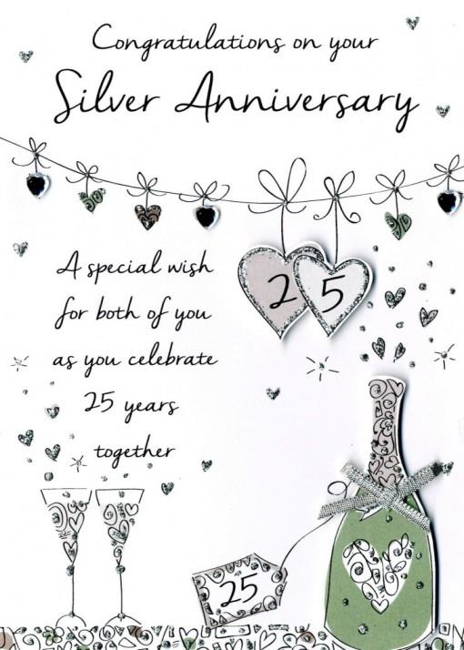 25th Wedding Anniversary Card
