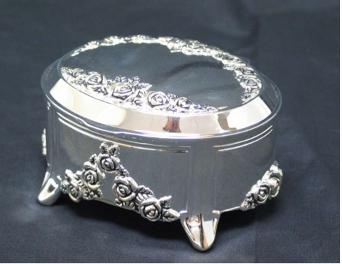 Silver Musical Trinket Box