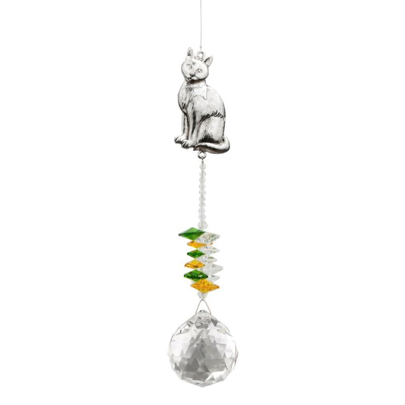 Cat Hanging Crystal
