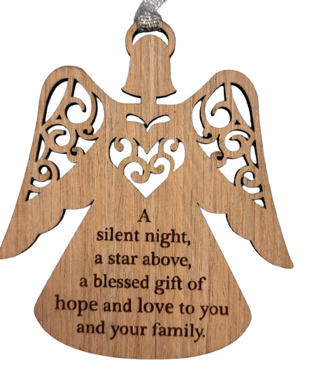 Wooden Angel Silent Night Ornament