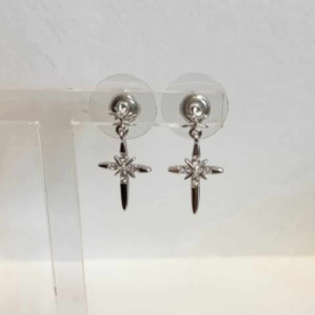 Cross Drop Earrings