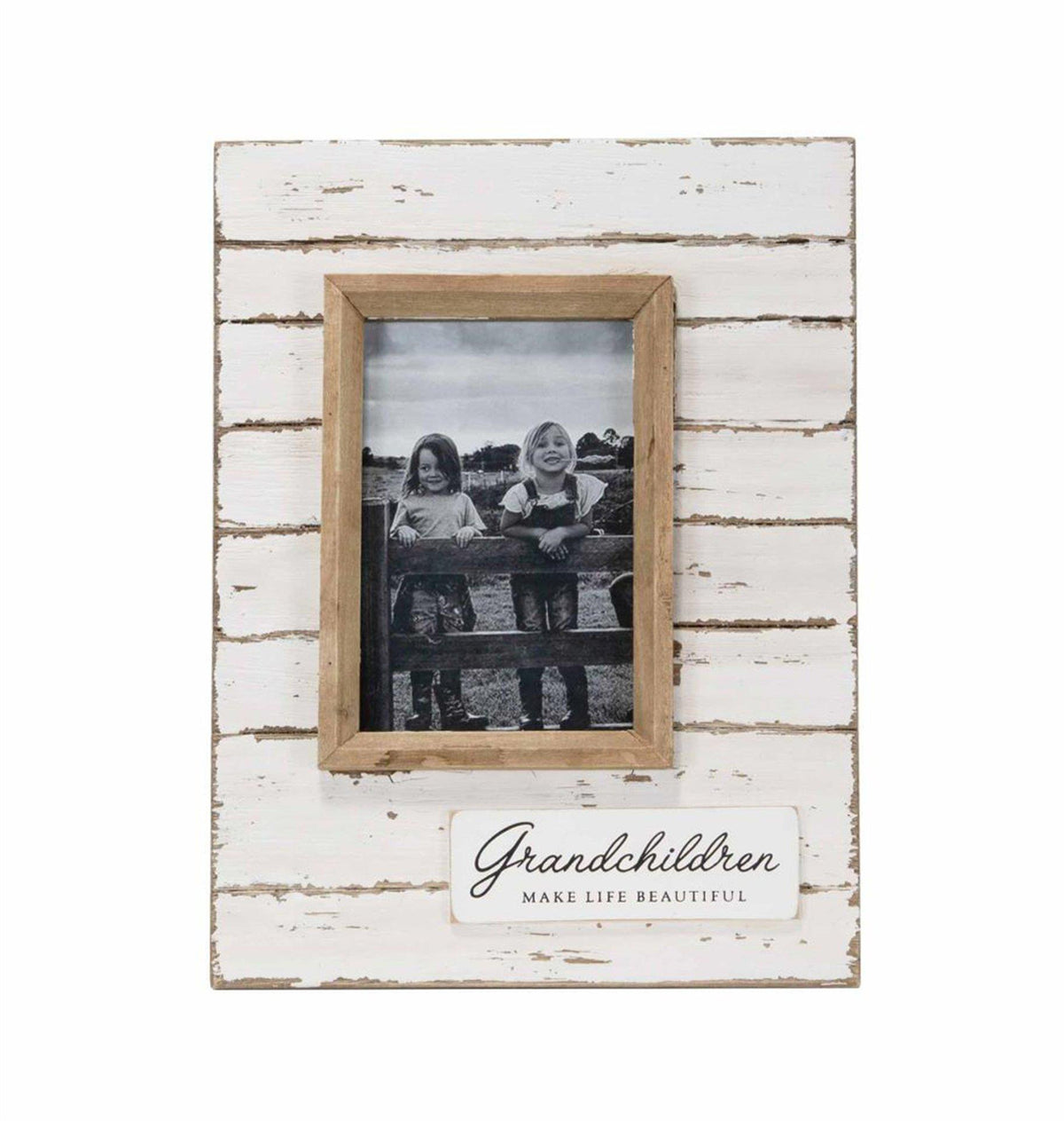 Distressed Wood Frame – “Grandchildren Make Life Beautiful” (4" x 6")