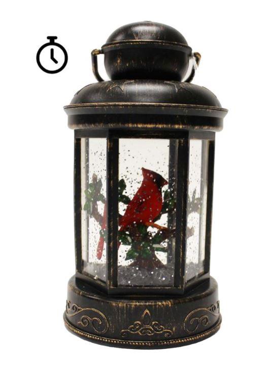 Cardinal Glitter Lantern