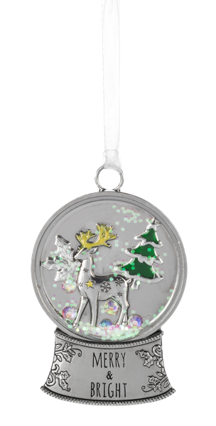 Merry & Bright Snowglobe Orn