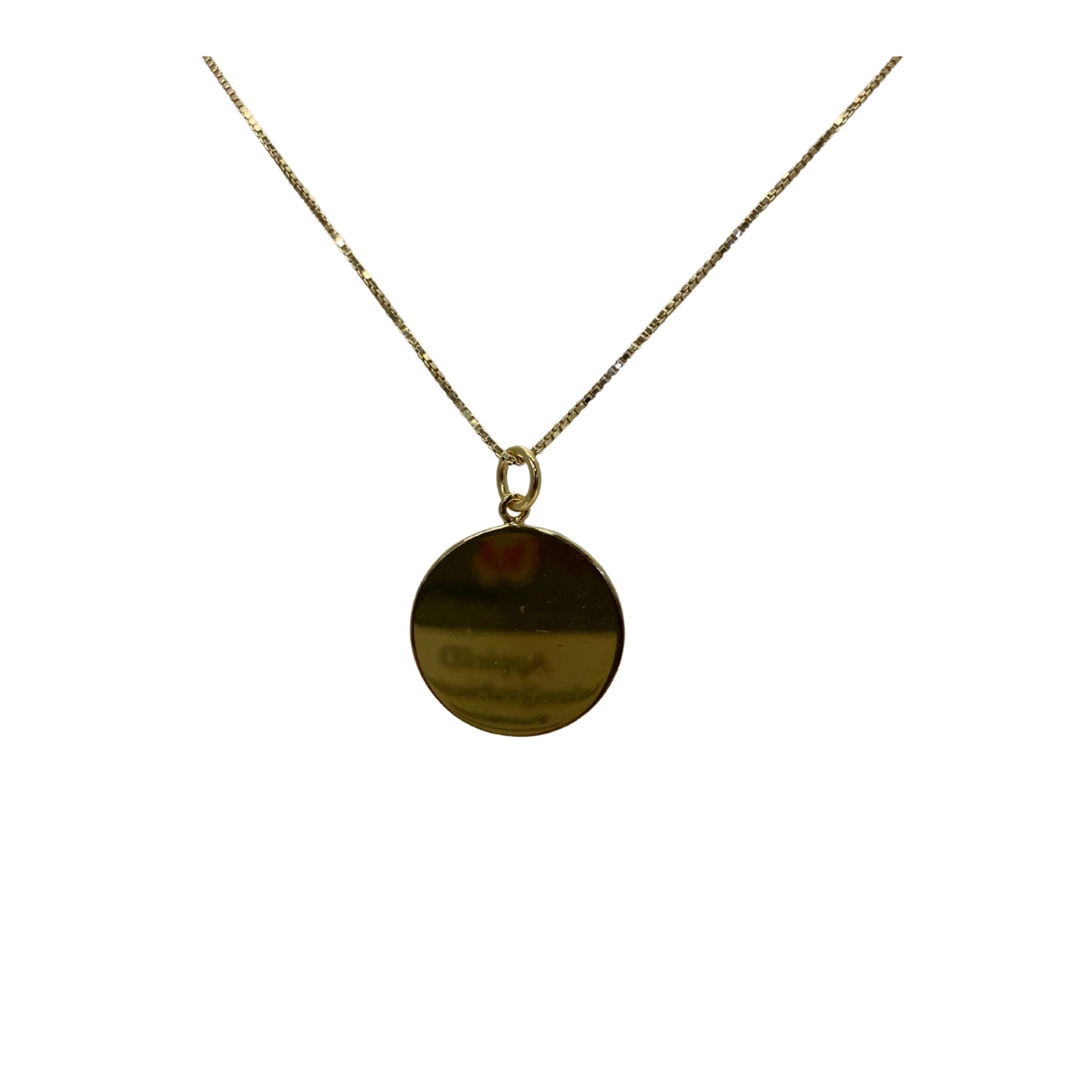 Gold Circle Pendant inc. Personalization