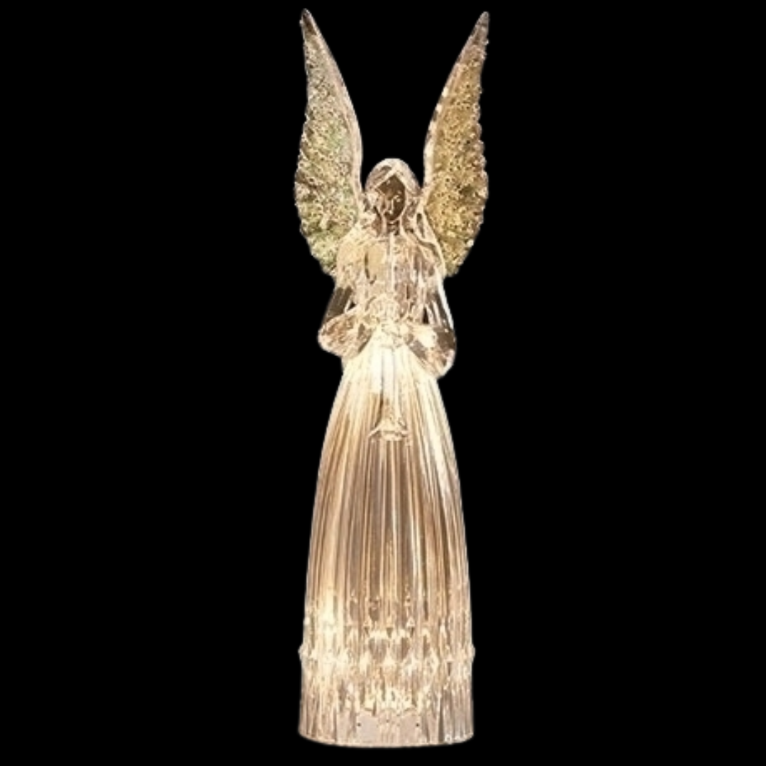 Lighted Angel Figure with Trumpet