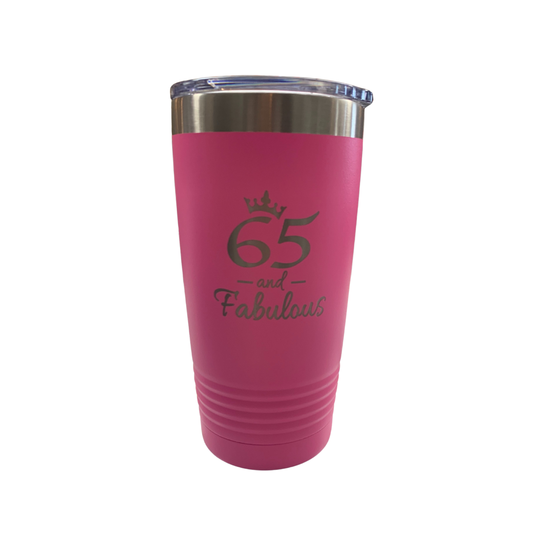 65 & Fabulous Birthday Tumbler