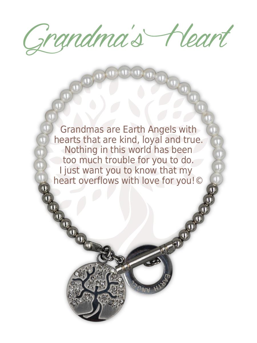 Earth Angel Shell Pearl Bracelet Grandma's Heart