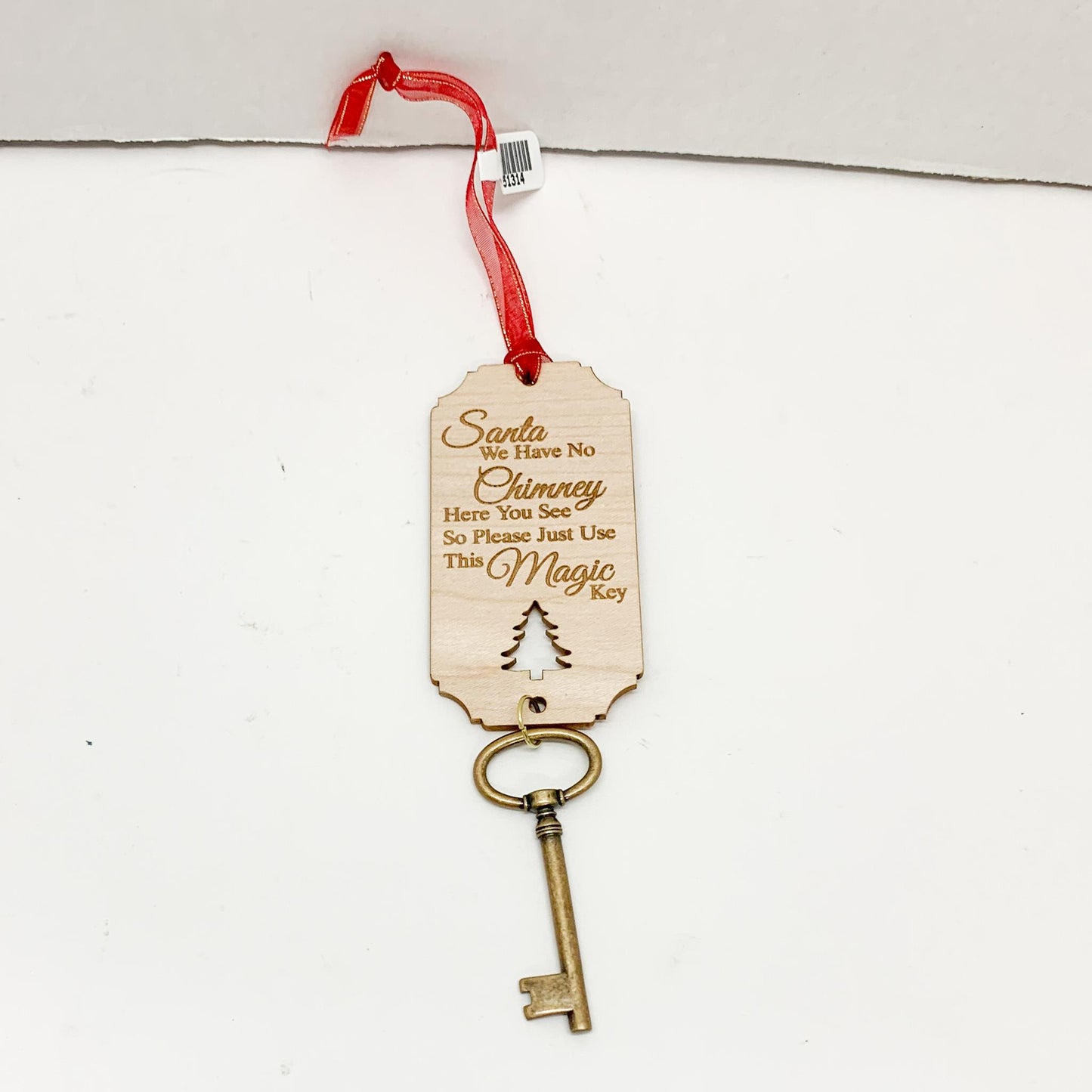 Santa's Magic Wooden Orn w Key