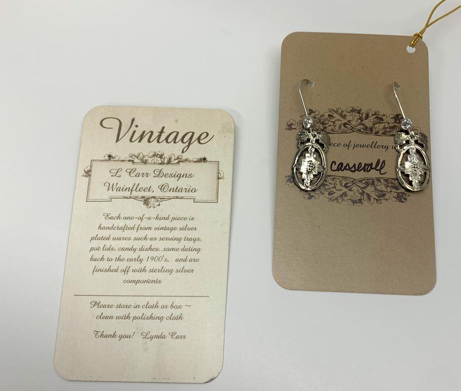 L Carr Floral Circle Earrings