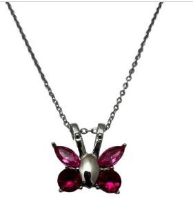 Necklace Urn -  Pink Butterfly