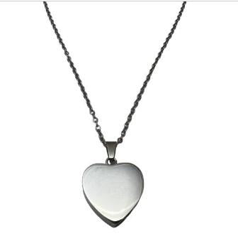 Silver Heart Urn Necklace