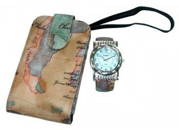 Watch and Phone Case with Map Design