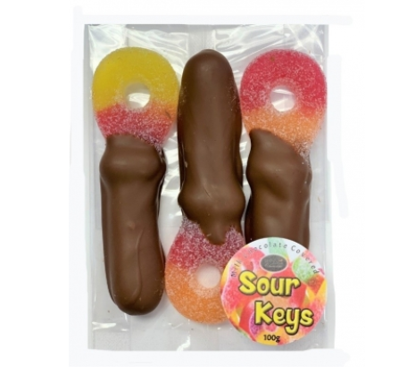 Chocolate Dipped Sour Keys – Jumbo
