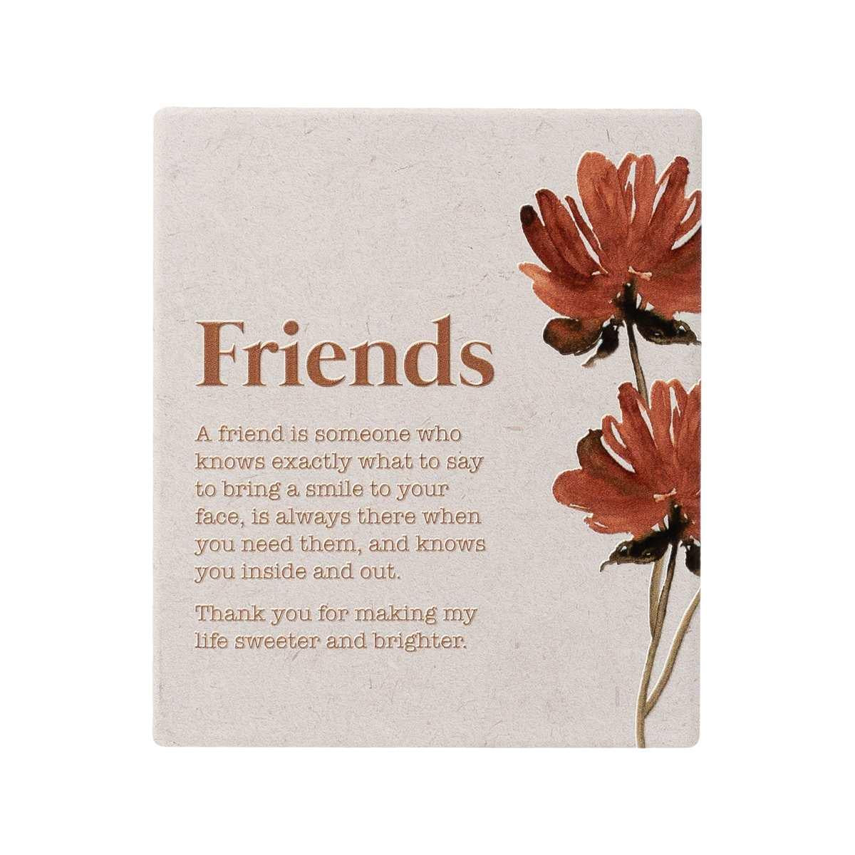 Friends Plaque with Flower