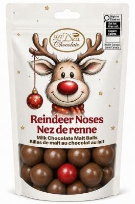 Reindeer Noses Milk Chocolate Malt Balls