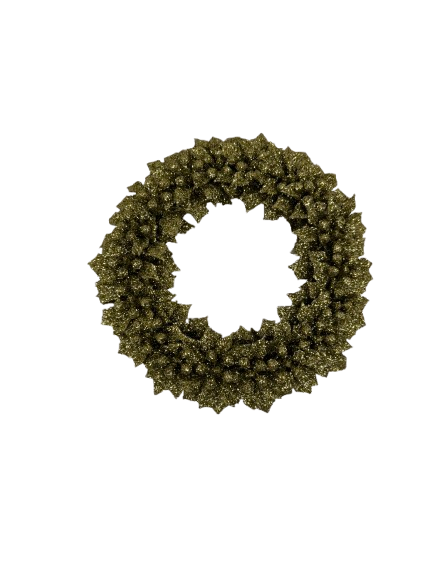 Glittered Green Mini Wreath