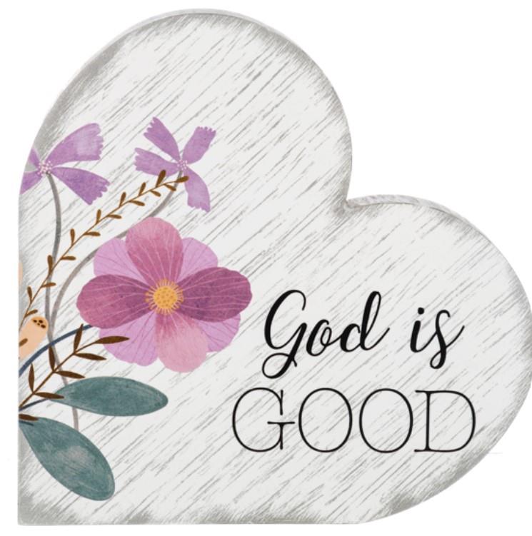 God is Good Heart Plaque