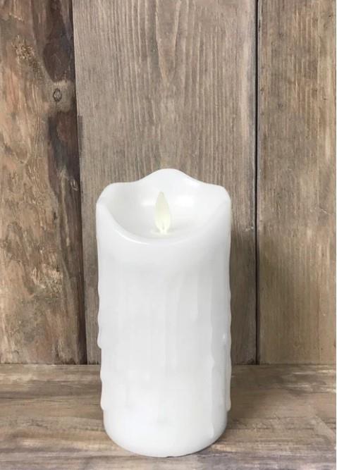 White Dripping Finish 3 x 6 Candle