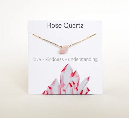 Necklace with Rose Quartz Pendant