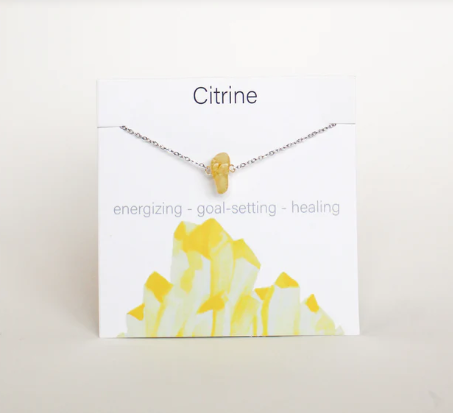Necklace Silver and Citrine