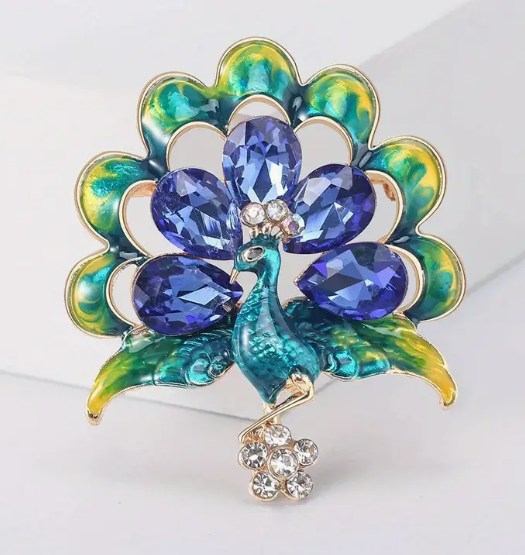 Peacock Brooch