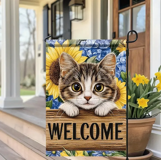 Cat Garden Flag
