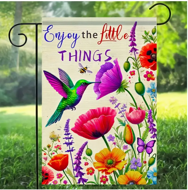 Garden Flag-Enjoy the Little Things