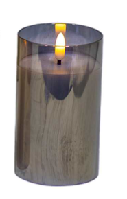 Candle in Smoke Glass