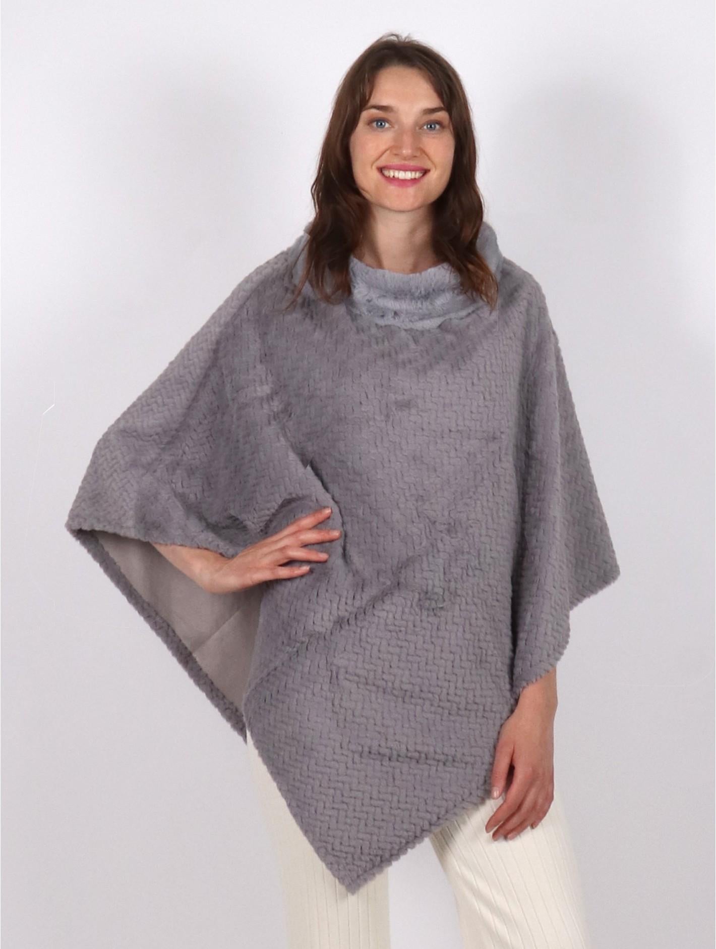 Faux Fur Grey Cape