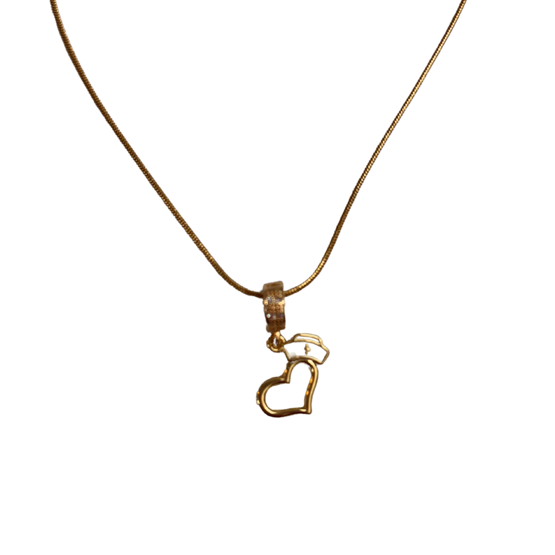 Nurse Necklace - Gold Tone