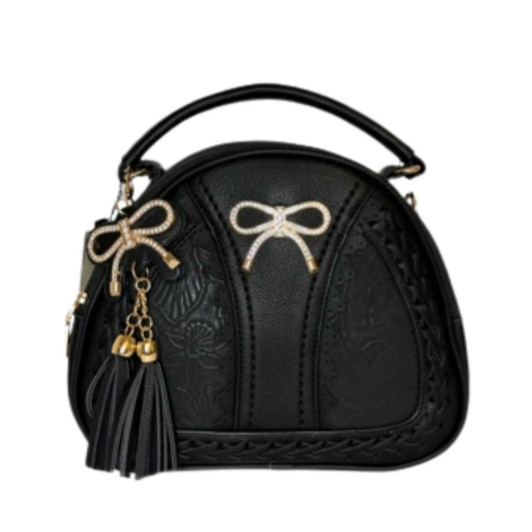 Black Purse with Rhinstone Detail